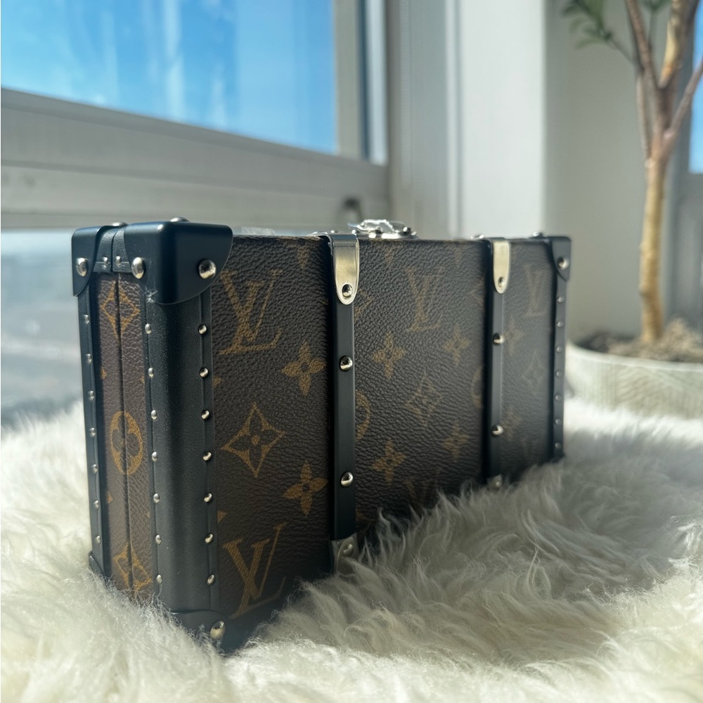 Louis Vuitton Brown and Black Monogram Trunk